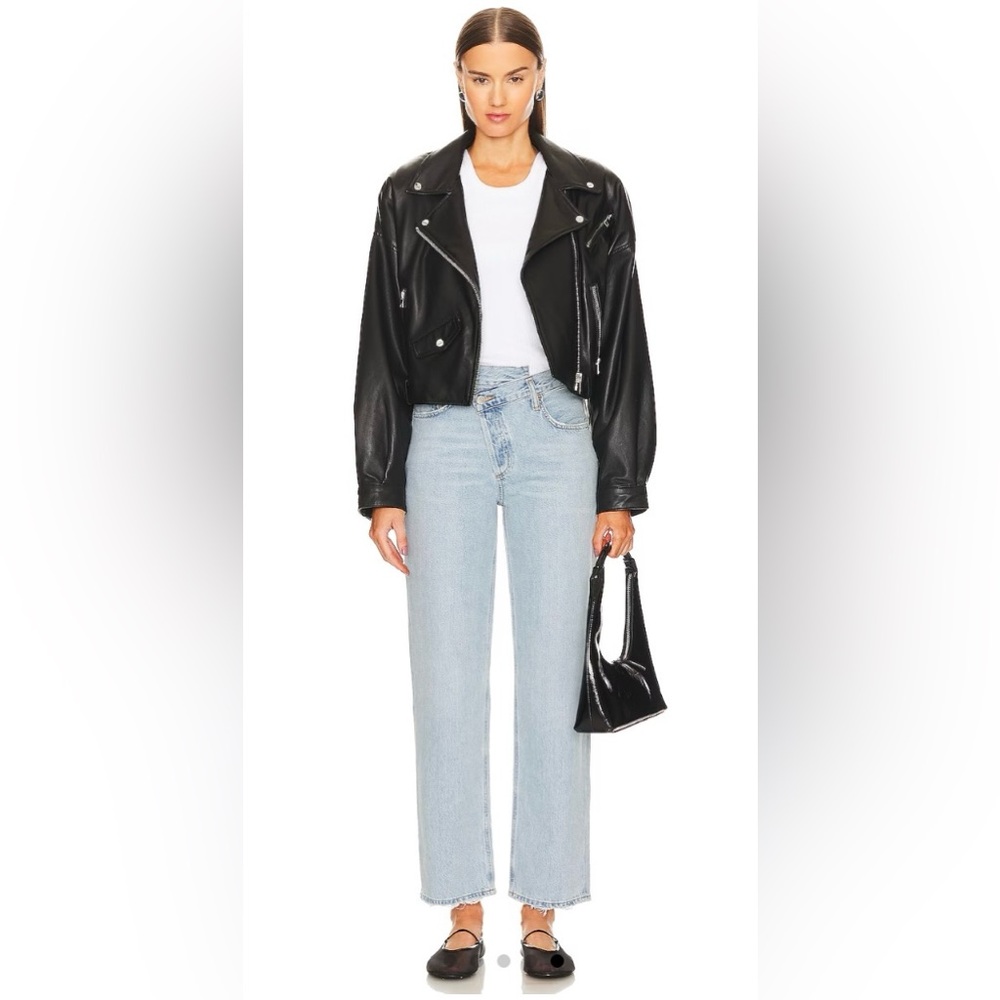 Agolde Blue Criss Cross Upsized Jeans